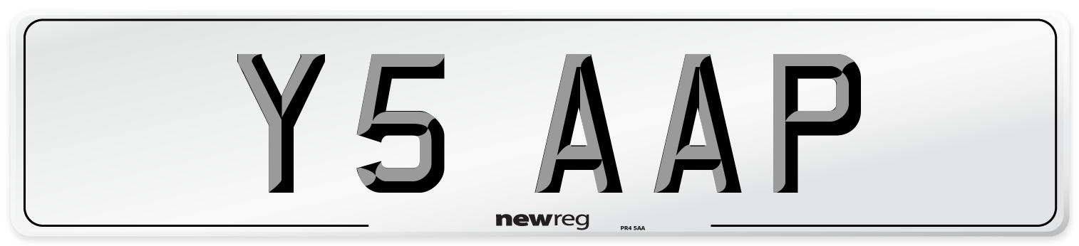 Y5 AAP Front Number Plate