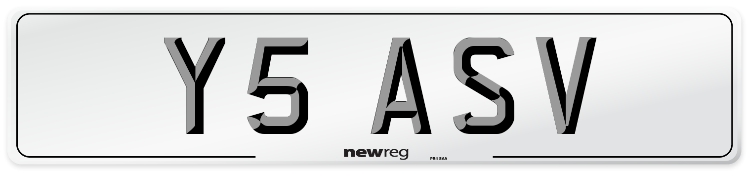 Y5 ASV Front Number Plate
