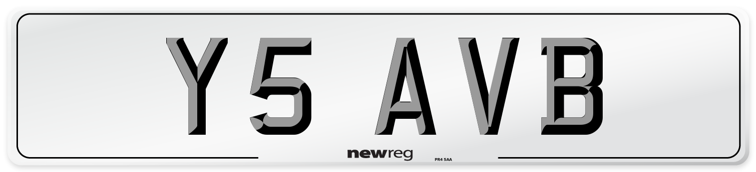 Y5 AVB Front Number Plate