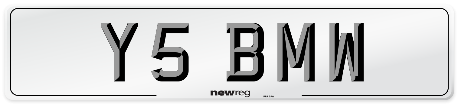 Y5 BMW Front Number Plate