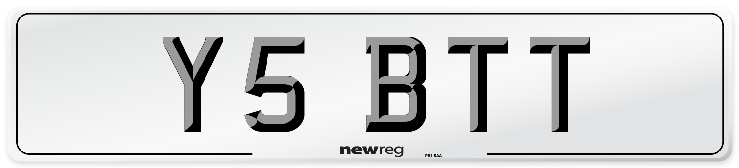 Y5 BTT Front Number Plate