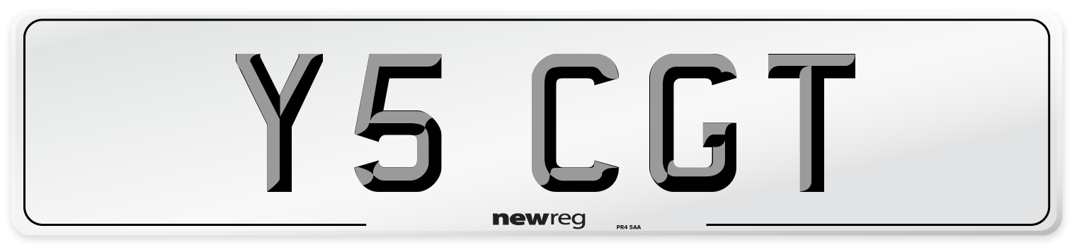 Y5 CGT Front Number Plate