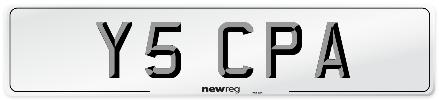 Y5 CPA Front Number Plate