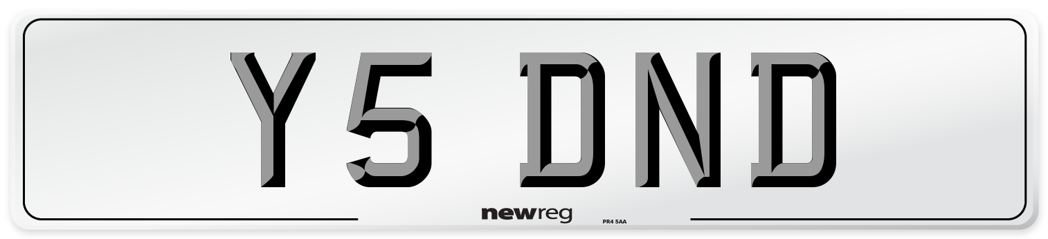 Y5 DND Front Number Plate