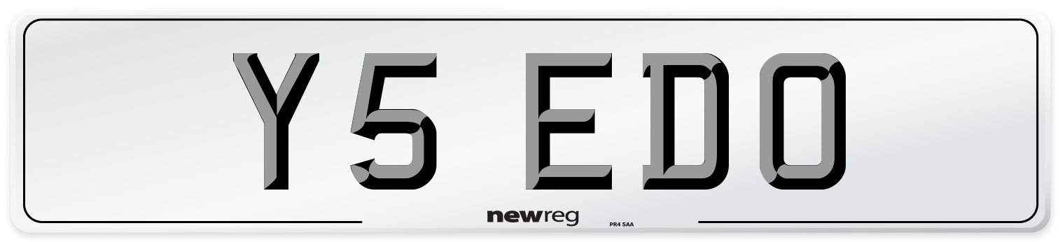 Y5 EDO Front Number Plate