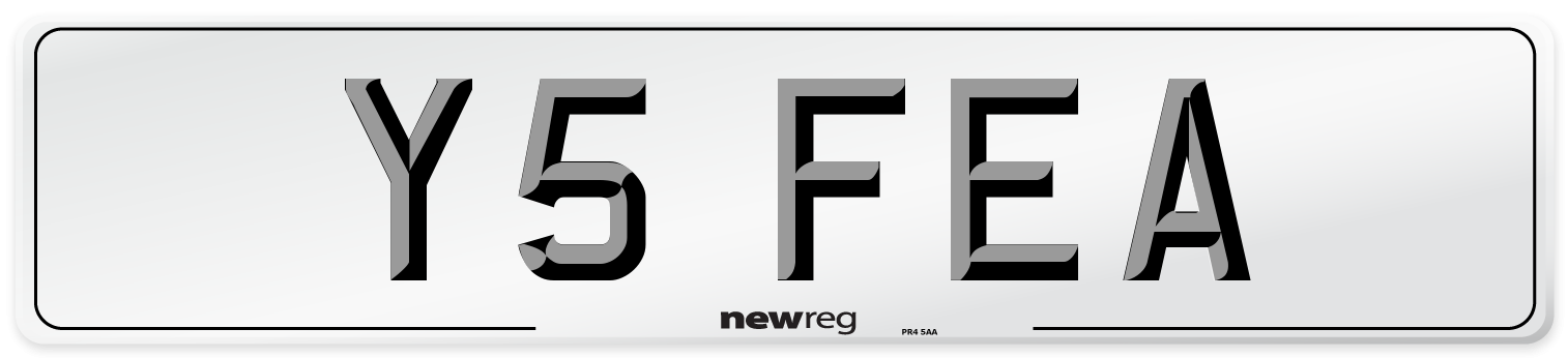 Y5 FEA Front Number Plate