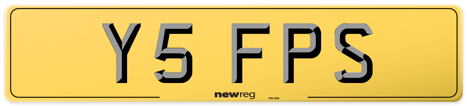 Y5 FPS Rear Number Plate