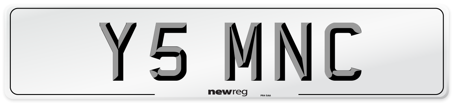 Y5 MNC Front Number Plate