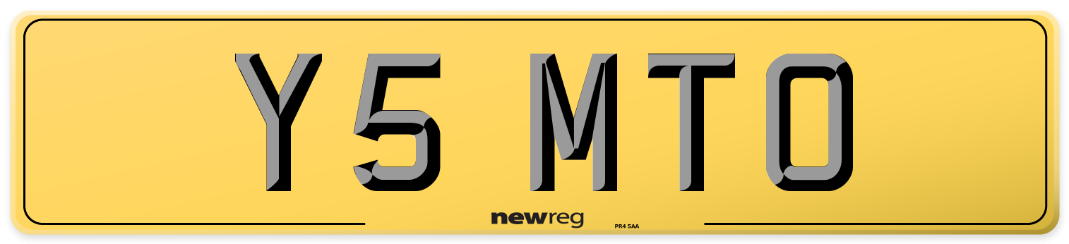 Y5 MTO Rear Number Plate