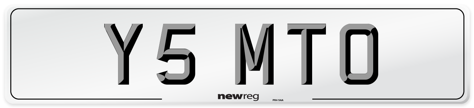 Y5 MTO Front Number Plate