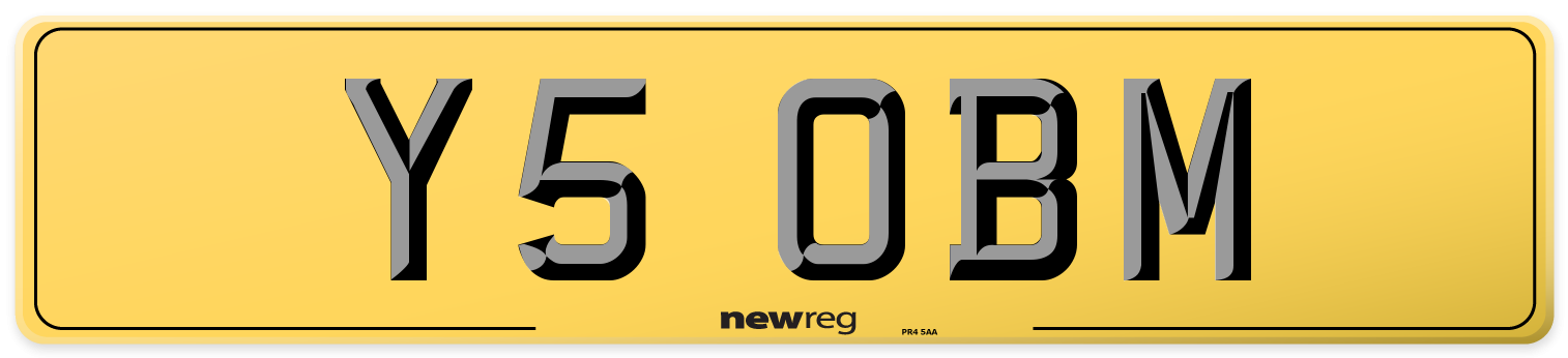 Y5 OBM Rear Number Plate