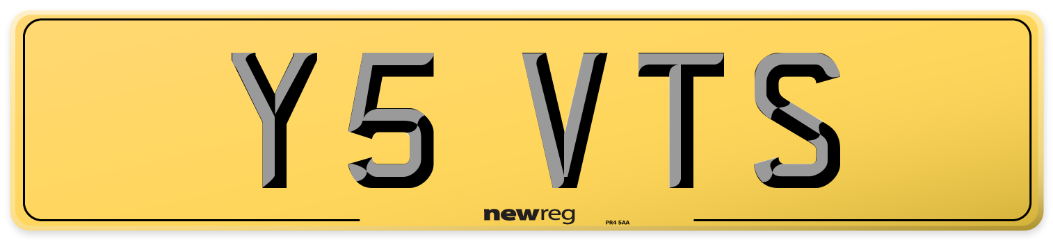 Y5 VTS Rear Number Plate