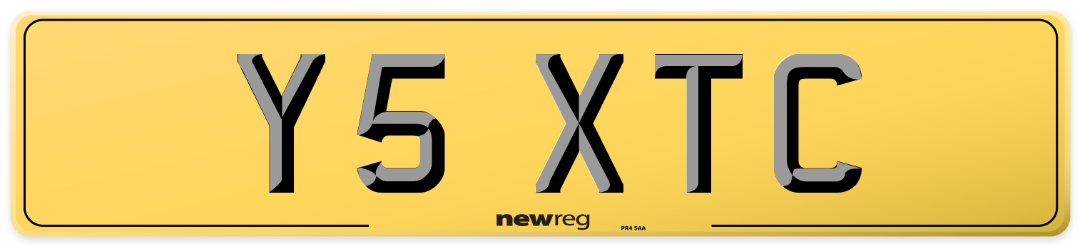 Y5 XTC Rear Number Plate