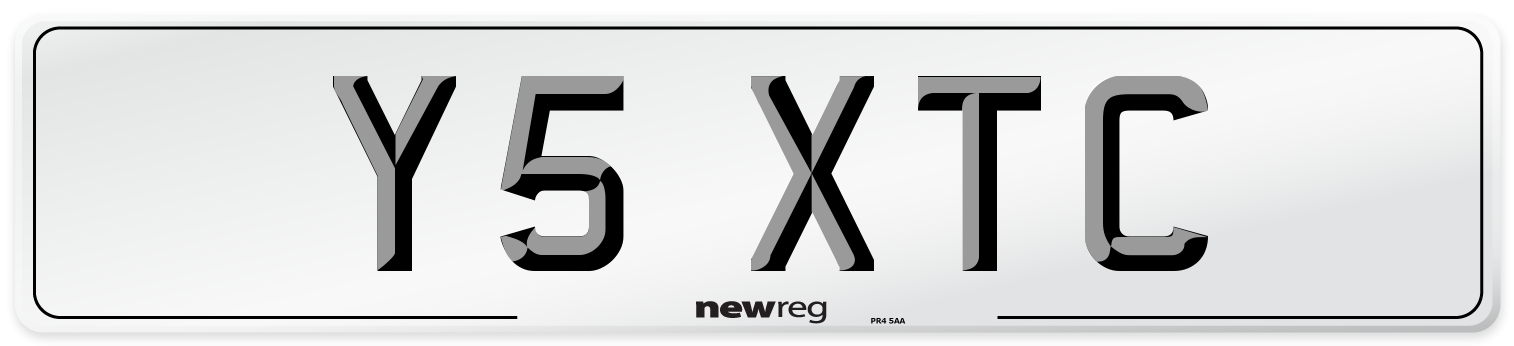 Y5 XTC Front Number Plate