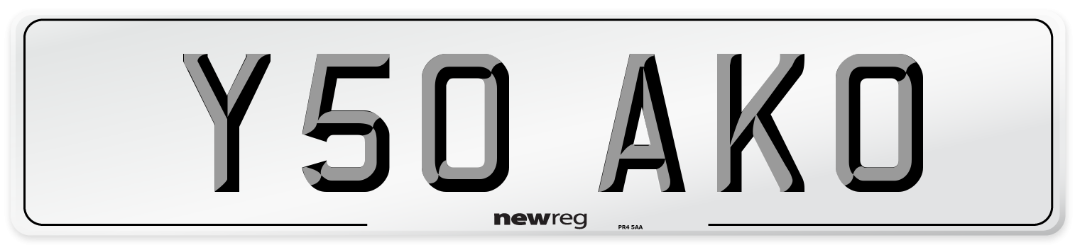 Y50 AKO Front Number Plate