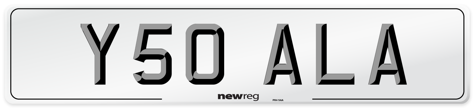 Y50 ALA Front Number Plate