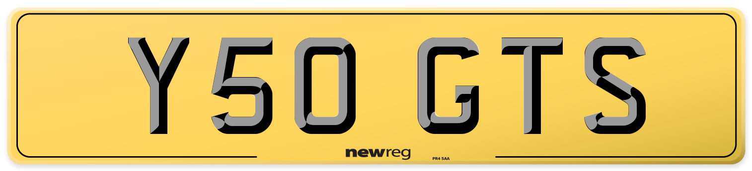 Y50 GTS Rear Number Plate