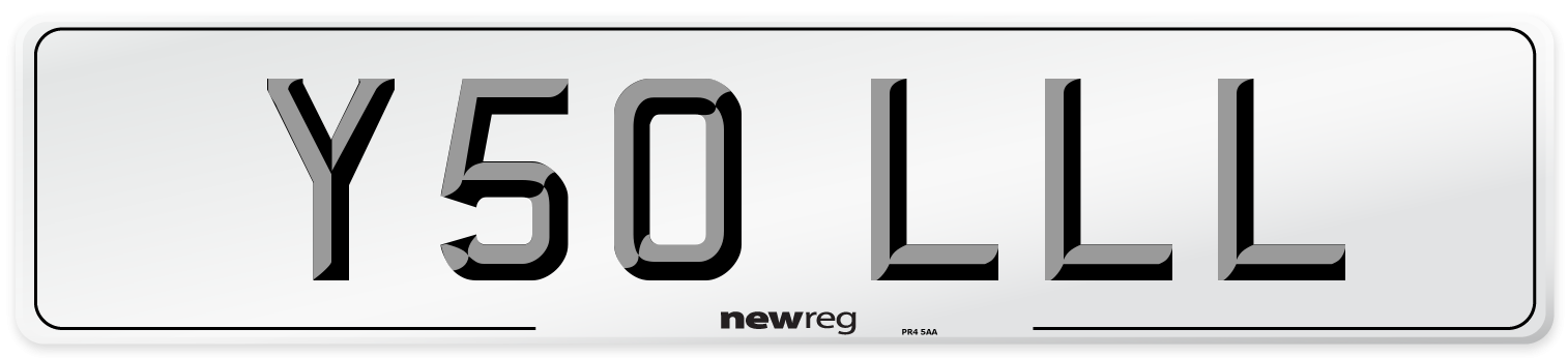 Y50 LLL Front Number Plate