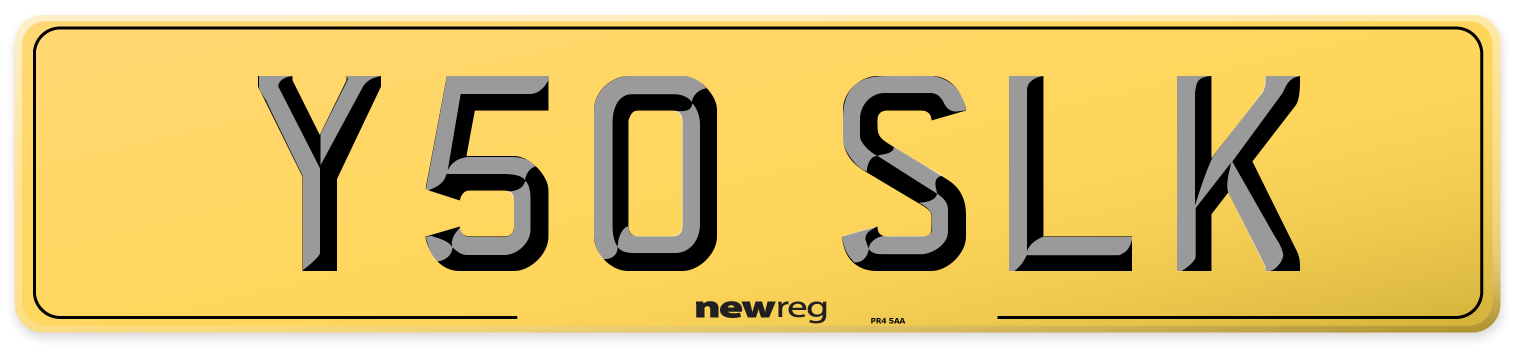 Y50 SLK Rear Number Plate