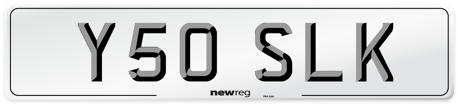 Y50 SLK Front Number Plate