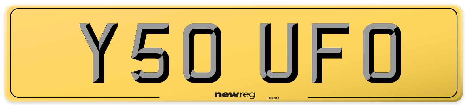 Y50 UFO Rear Number Plate