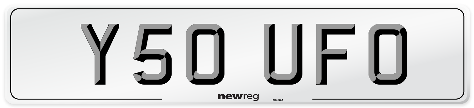 Y50 UFO Front Number Plate