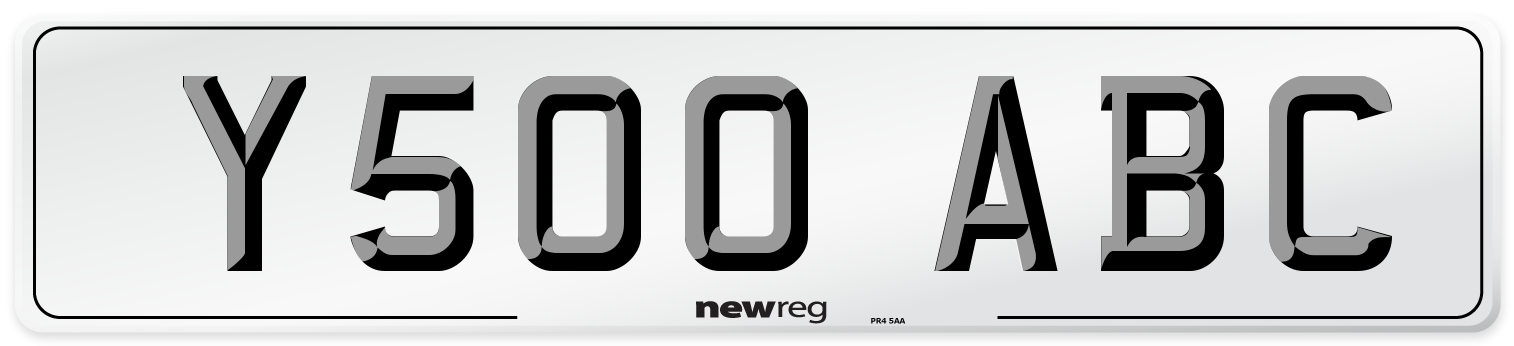 Y500 ABC Front Number Plate