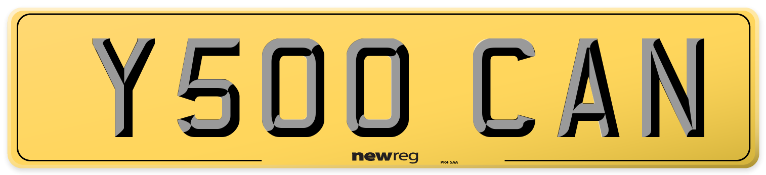 Y500 CAN Rear Number Plate