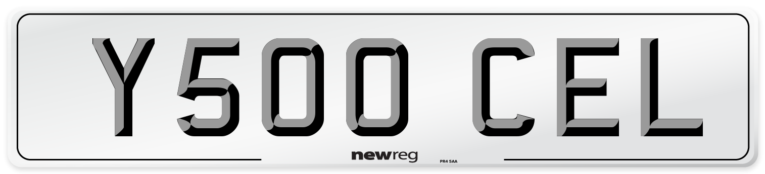 Y500 CEL Front Number Plate