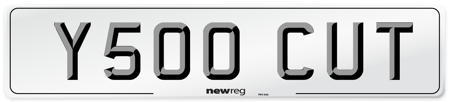 Y500 CUT Front Number Plate