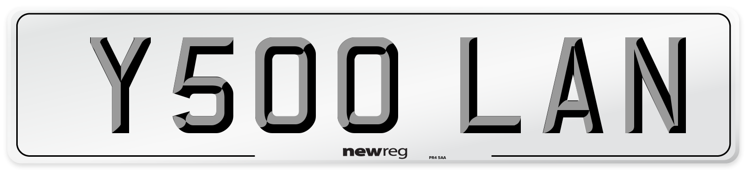 Y500 LAN Front Number Plate