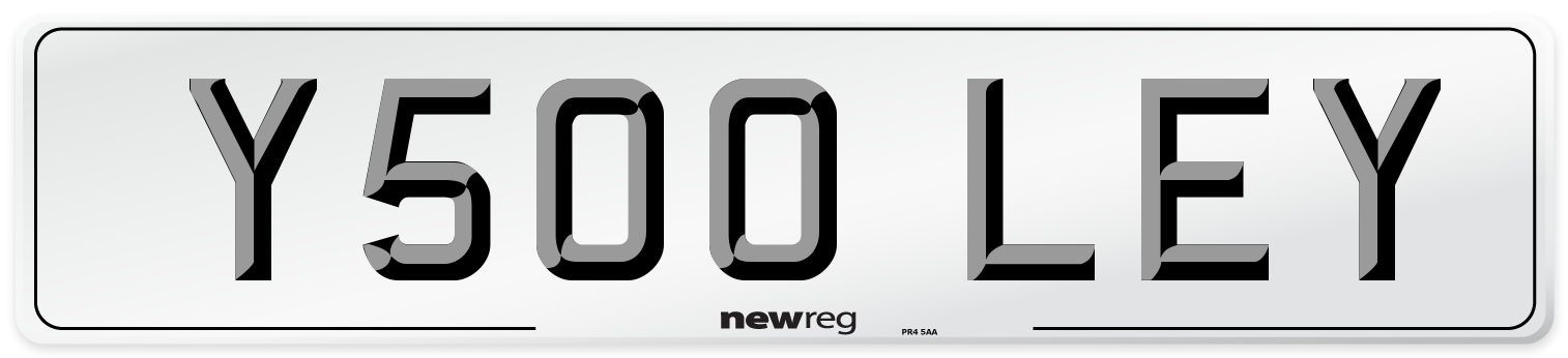 Y500 LEY Front Number Plate