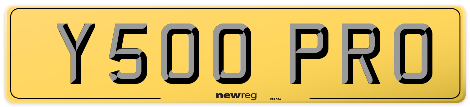 Y500 PRO Rear Number Plate