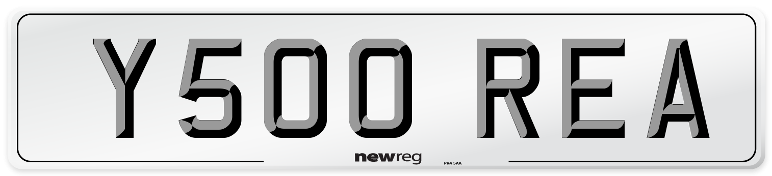 Y500 REA Front Number Plate