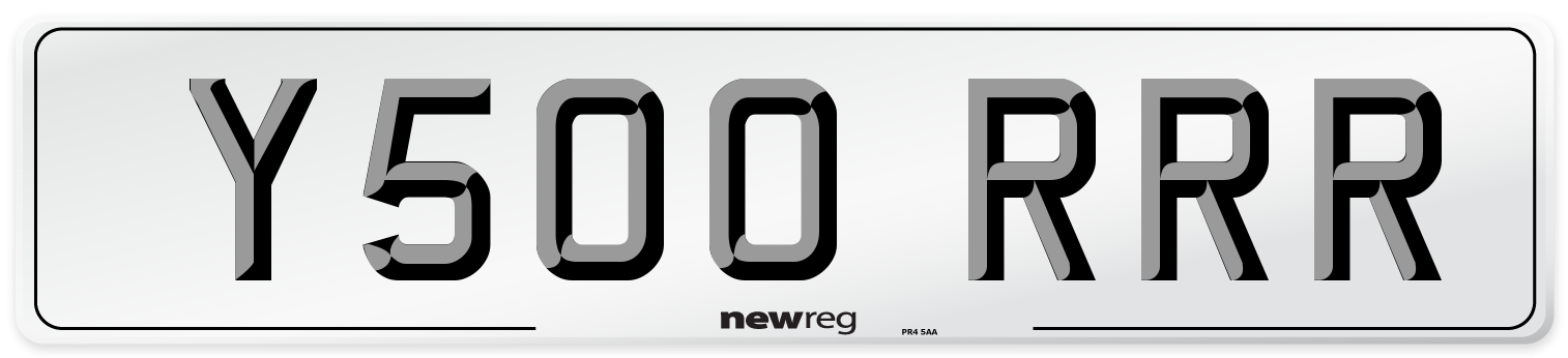 Y500 RRR Front Number Plate