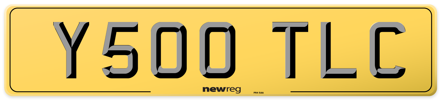 Y500 TLC Rear Number Plate