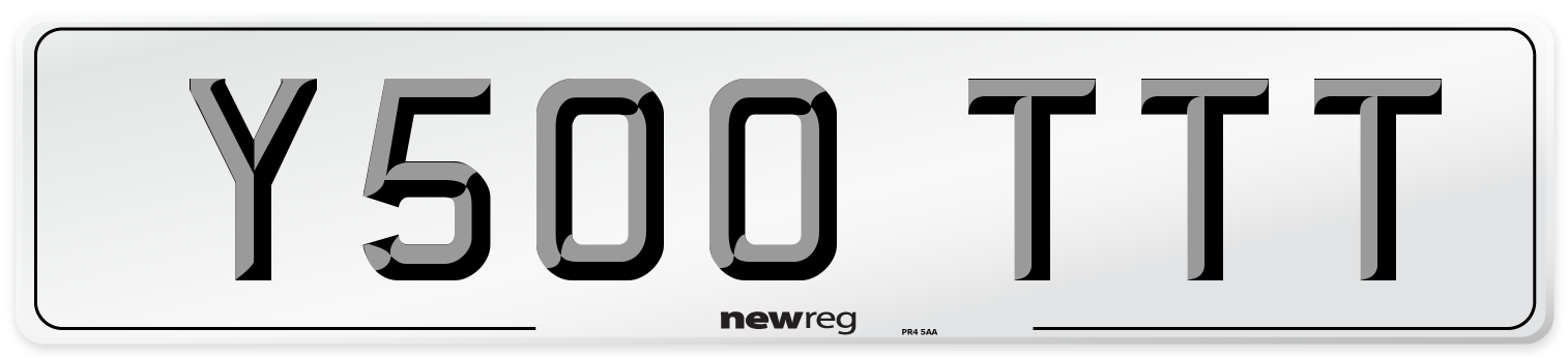 Y500 TTT Front Number Plate