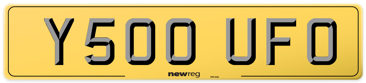 Y500 UFO Rear Number Plate