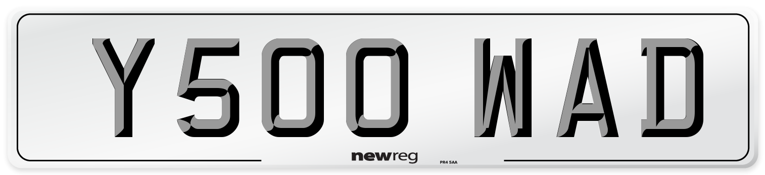 Y500 WAD Front Number Plate