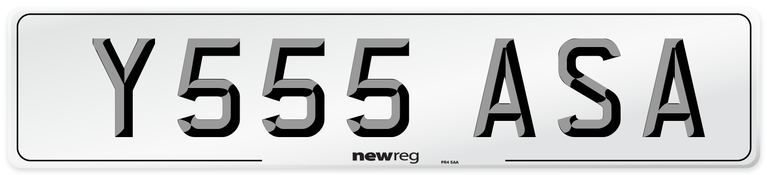 Y555 ASA Front Number Plate