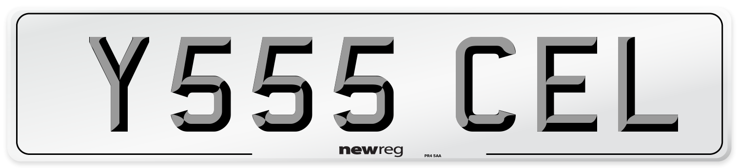 Y555 CEL Front Number Plate