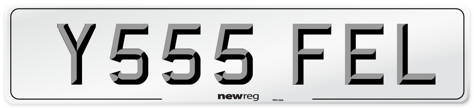 Y555 FEL Front Number Plate