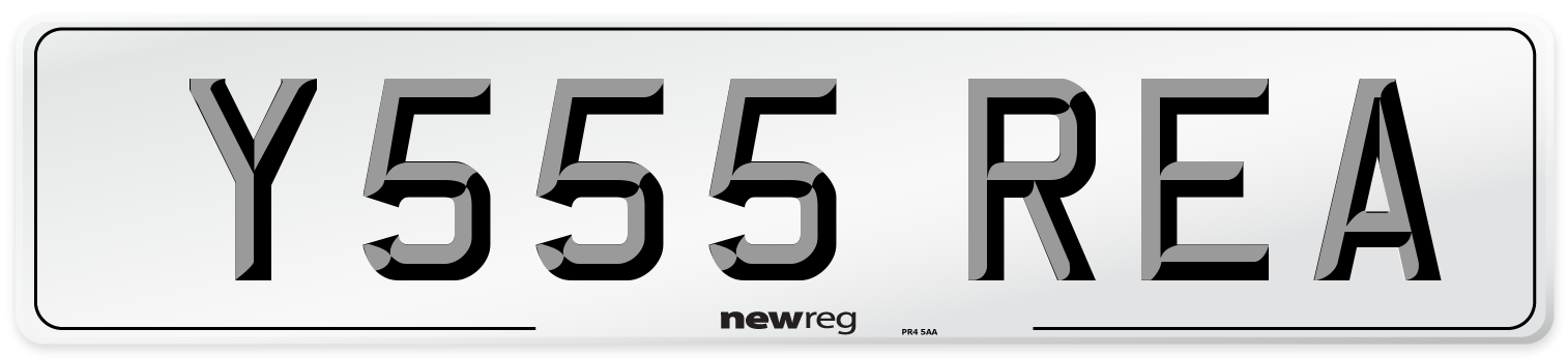Y555 REA Front Number Plate