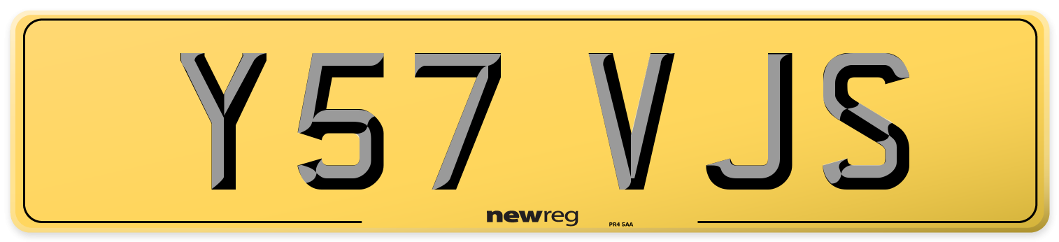 Y57 VJS Rear Number Plate