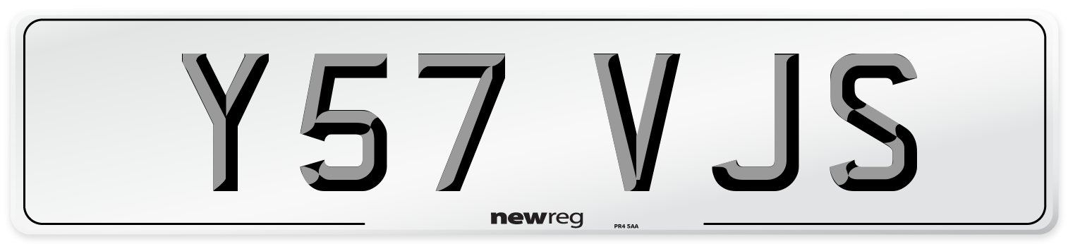 Y57 VJS Front Number Plate