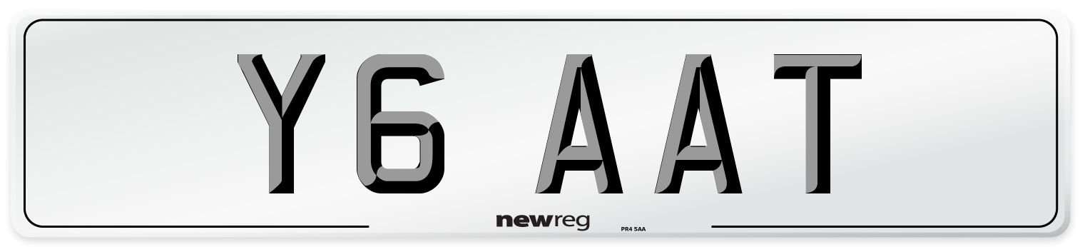 Y6 AAT Front Number Plate