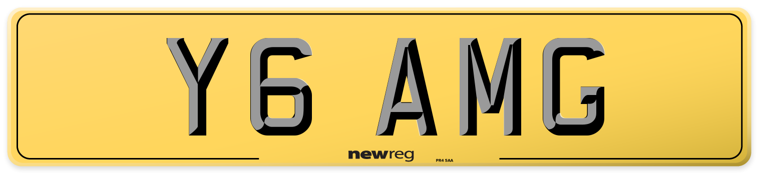 Y6 AMG Rear Number Plate