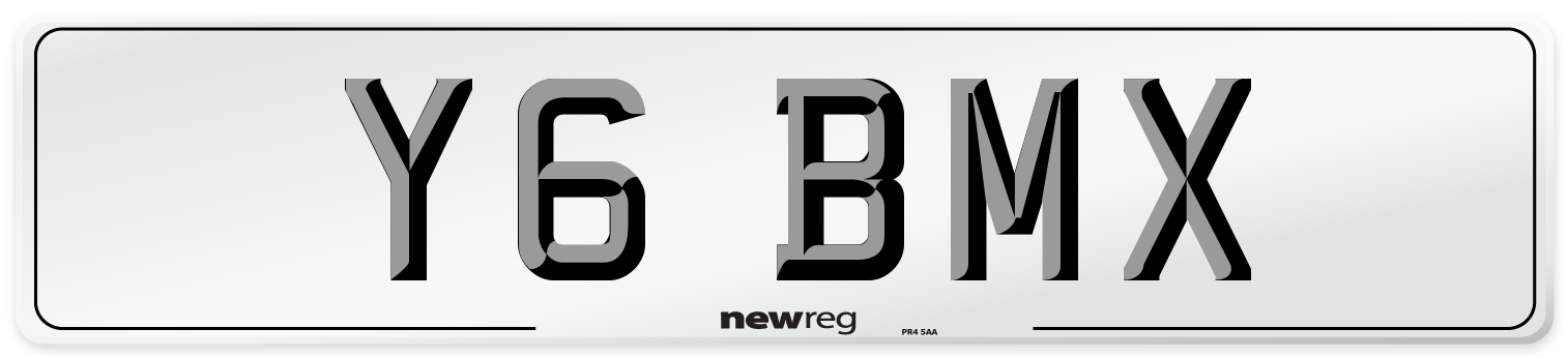 Y6 BMX Front Number Plate