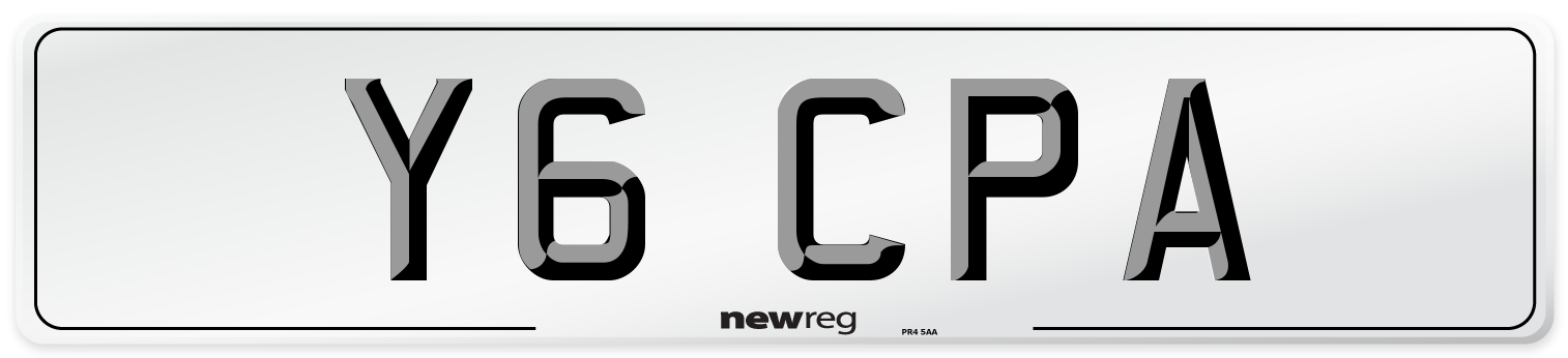 Y6 CPA Front Number Plate