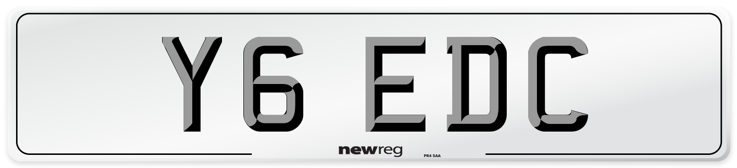 Y6 EDC Front Number Plate